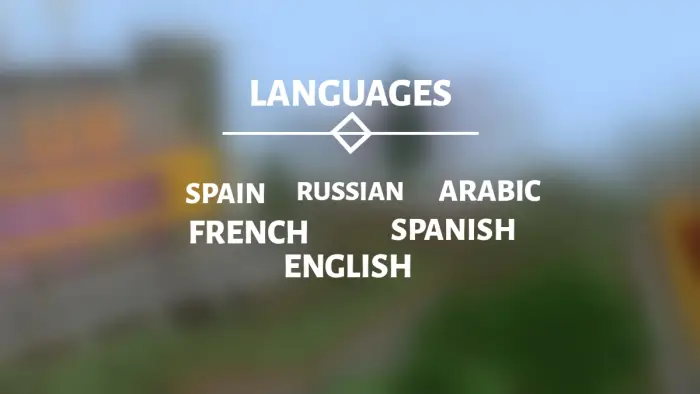 ALT text Supported languages list on blurred map