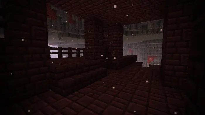 Dark fortress hallway with detailed brick textures