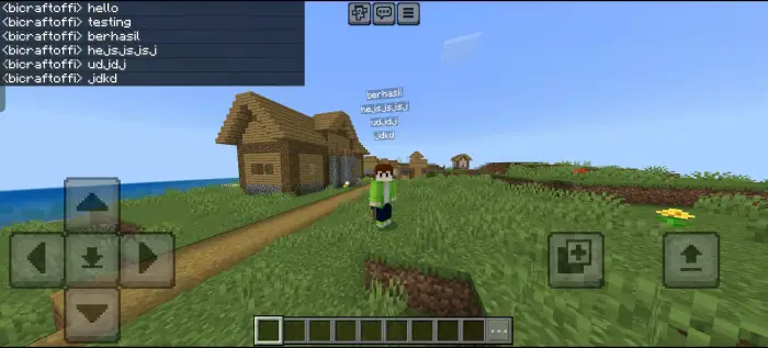 Player with chat bubbles above their head