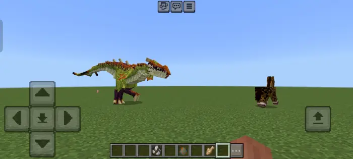 Dragon and creature on grassy terrain.