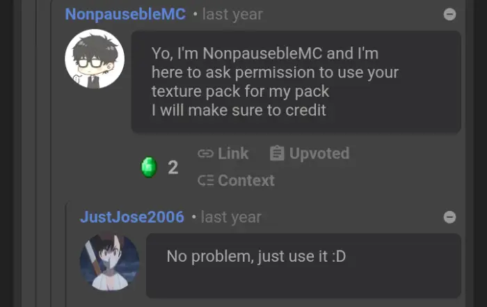 ALT User requests and gets permission for pack use