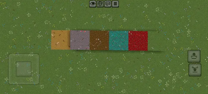 Colorful floral grass textures and soil blocks