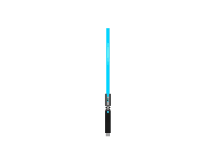Blue pixel lightsaber from Star Wars pack
