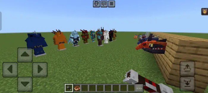 Dragon rider armor and dragon heads lineup