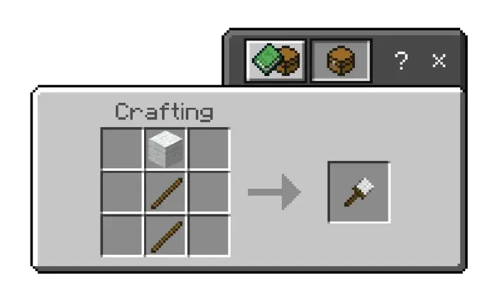Crafting recipe for a custom paint brush