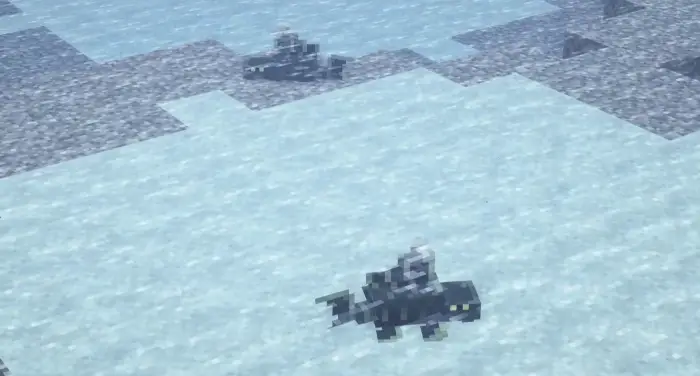 Blocky pleco fish swimming in a river.