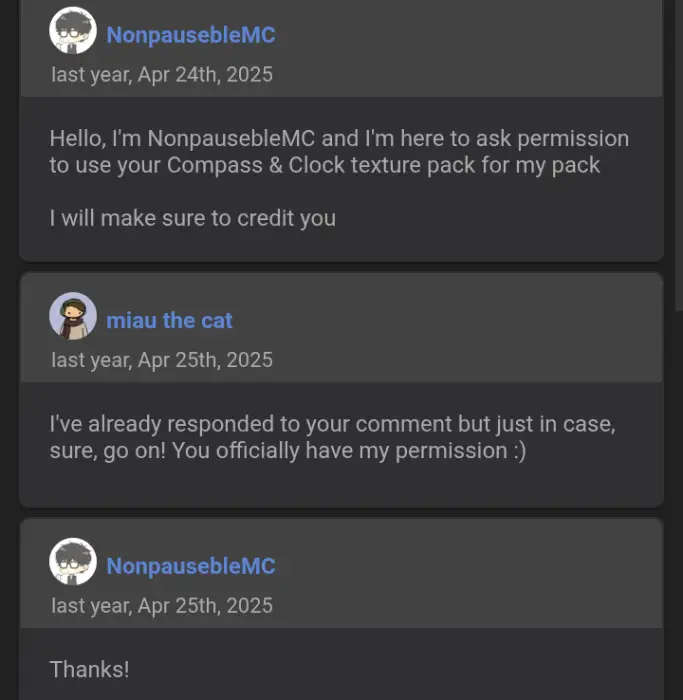 ALT Permission request for texture pack use