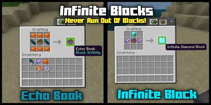 Echo Book and Infinite Block crafting recipes