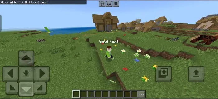 Player message appears in speech bubble