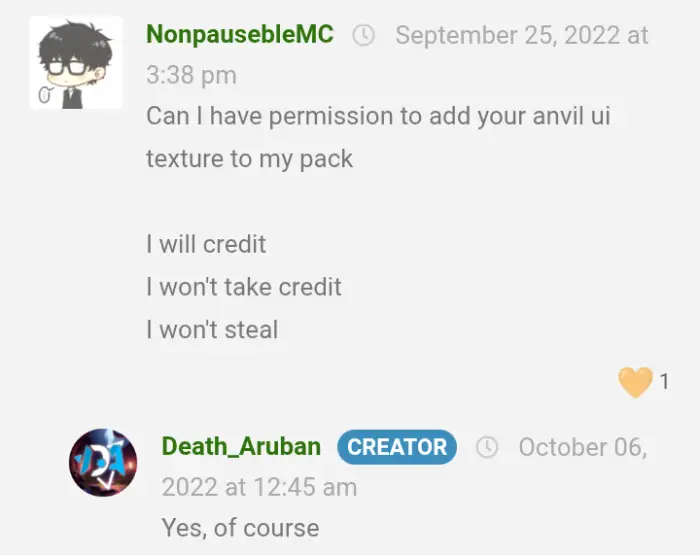 ALT User requests permission to use texture.
