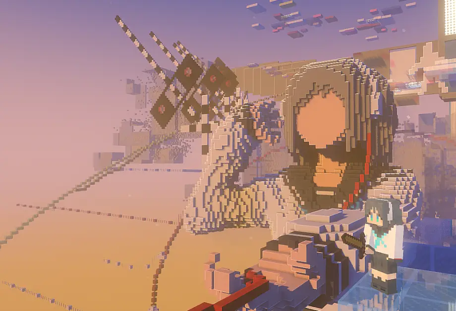 Thumbnail: HITORIE-themed MC scenic parkour map