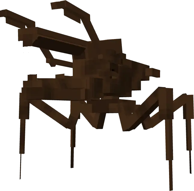 Blocky brown arachnid creature model