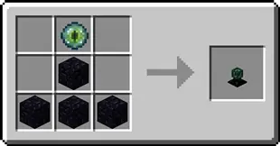 Crafting recipe for an item collector block