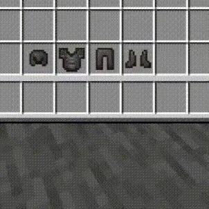 Netherite armor set in inventory grid