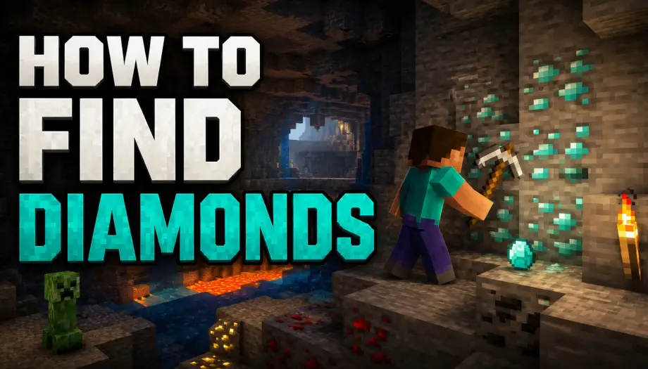 Thumbnail: How to Find Diamonds in Minecraft Bedrock