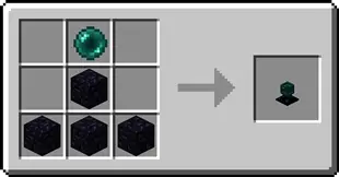 Crafting recipe for an item collector block