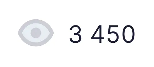 Eye icon with 3,450 views displayed