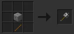 Crafting recipe for a stone mace tool