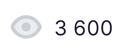 Eye icon with 3,600 views displayed