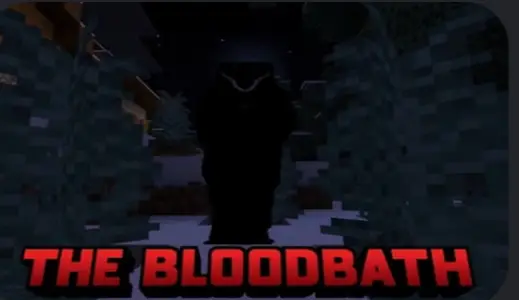 Dark creature looms in snowy forest at night