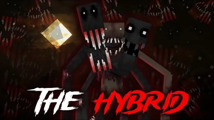 Three-headed horror creature with sharp teeth