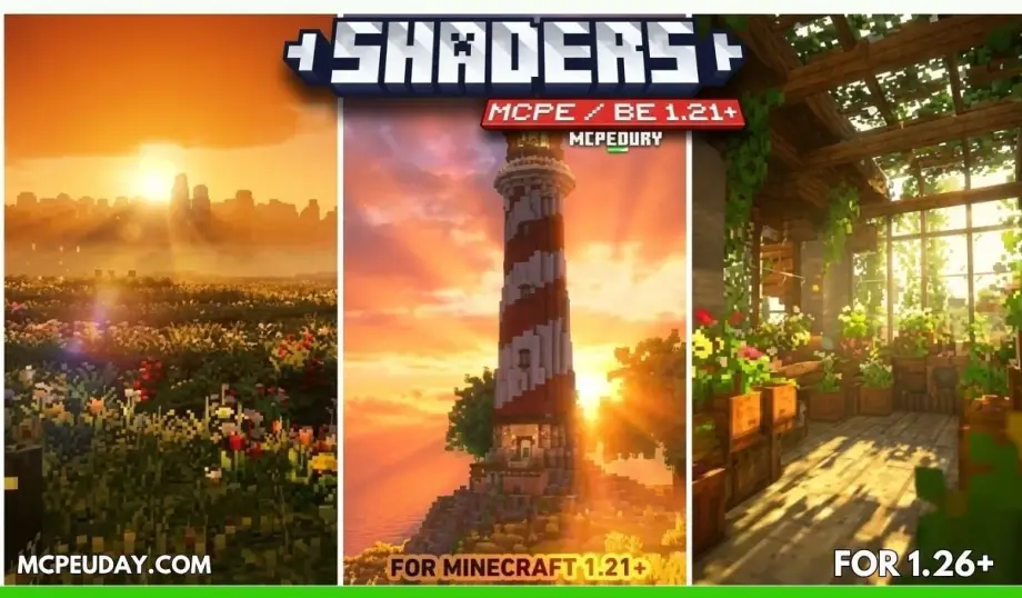 Thumbnail: 5 BEST Realistic Shaders For MCPE 1.21+