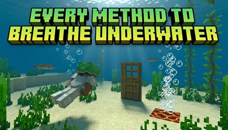 Thumbnail: How to Breathe Underwater in Minecraft Bedrock (Every Method)