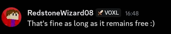 User comment Thats fine as long as it remains free