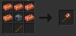 Crafting recipe for a copper mace shown.