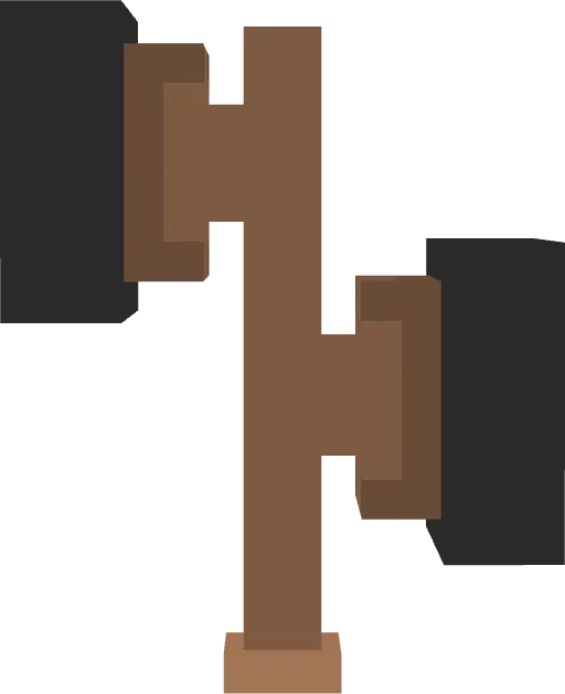 Blocky Siren Head figure with siren heads