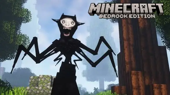 ALT Creepy monster with long limbs in forest