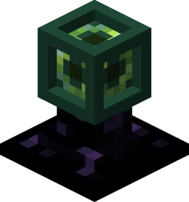 Green and black automatic item collector block