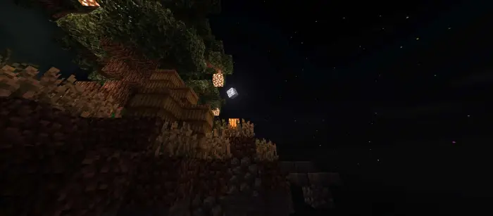 Nighttime scene with enhanced lighting effects