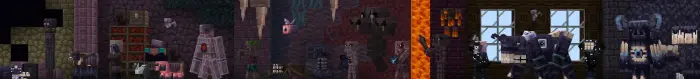 Infected mobs and dark, ruined structures