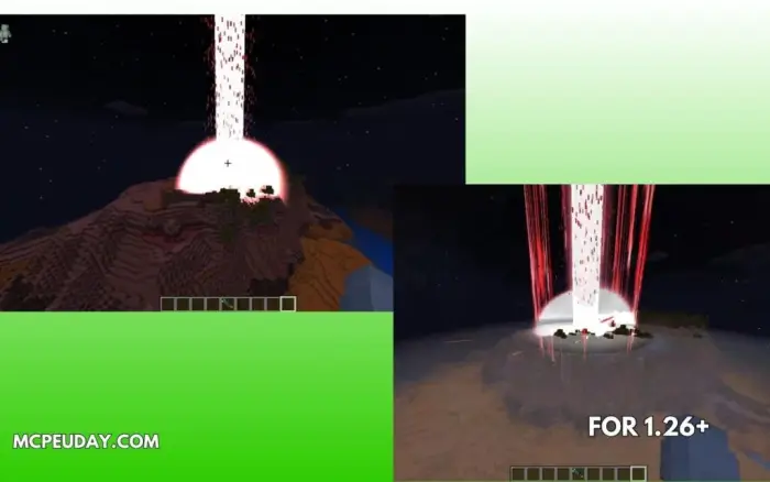 Orbital laser strike with bright explosion