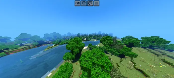 Lush green trees with floral leaf textures