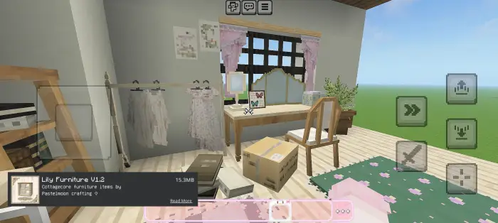 Cottagecore room with vanity and decor items