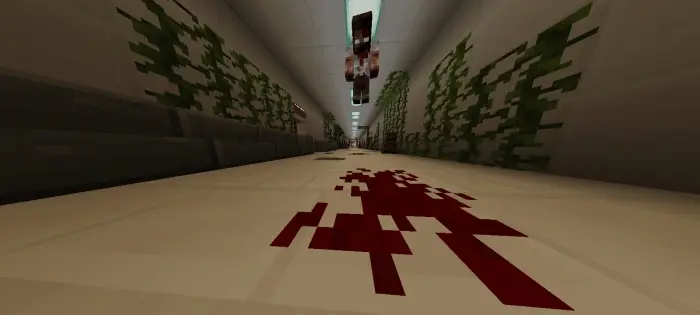 ALT text Bloody hallway in abandoned hospital map
