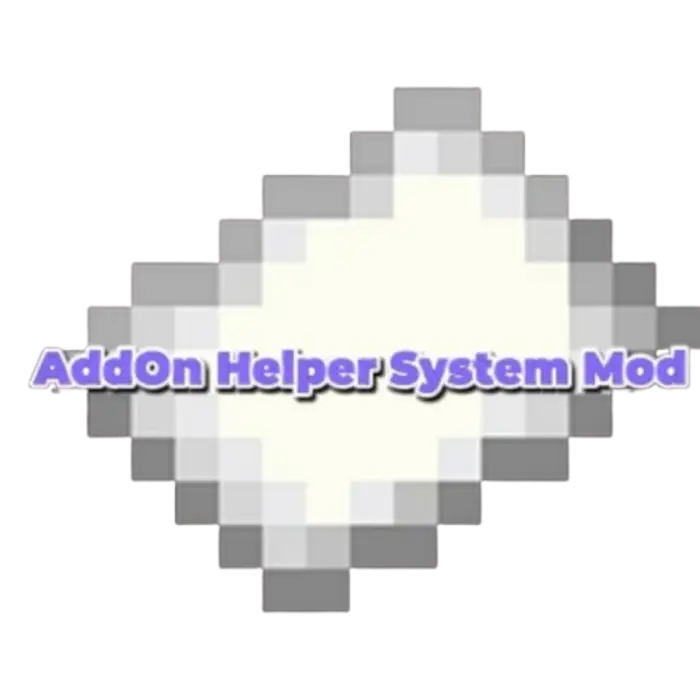 Pixelated item with AddOn Helper System Mod text