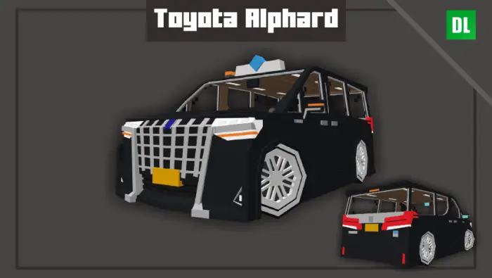 Blocky Toyota Alphard police car model