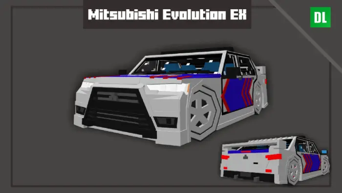 Blocky Mitsubishi Evolution EX car model