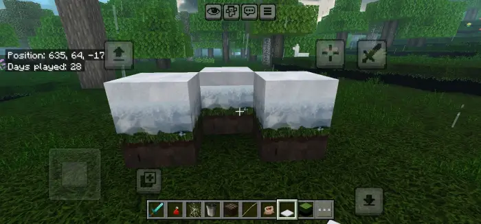 Snow blocks with enhanced water textures.