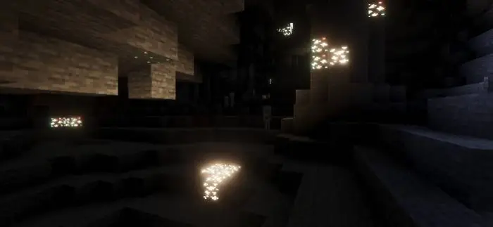 Glowing cave crystals with cinematic lighting
