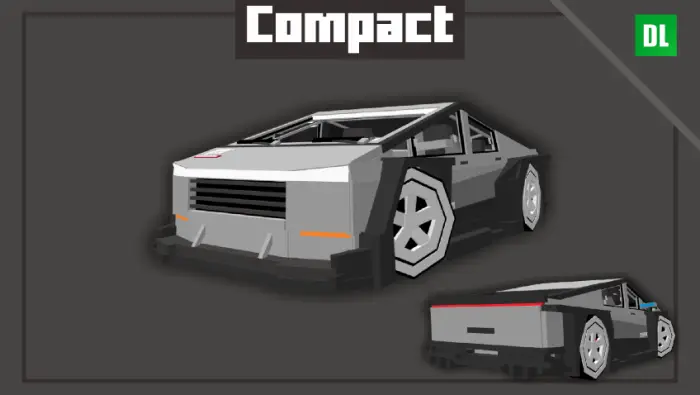 Blocky modified cyber truck car mod design