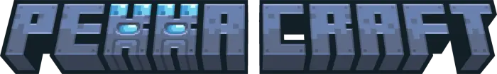 Blocky PEKKA CRAFT logo with blue highlights