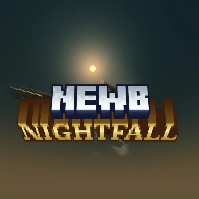Newb NightFall logo with pixel sun