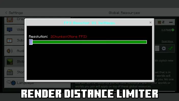 ALT Render distance slider for FPS boost