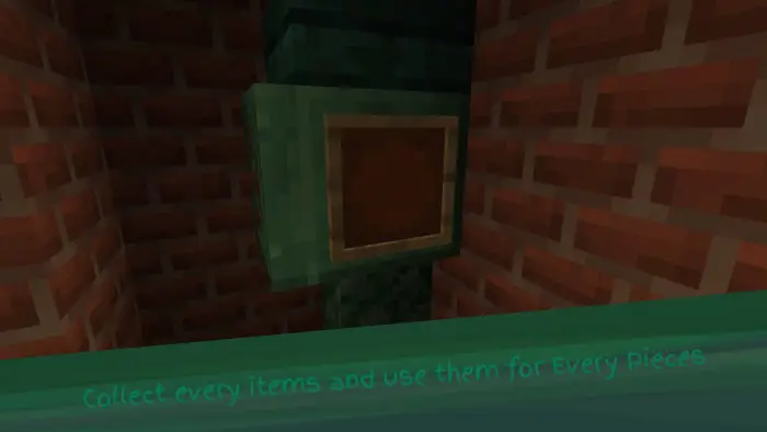 Empty item frame on a brick wall in-game.