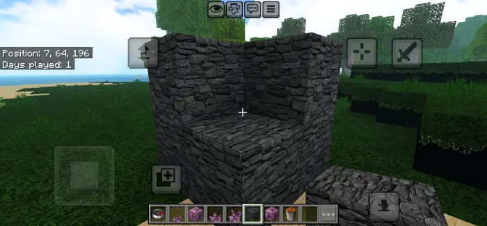 Semi-realistic stone textures in game build