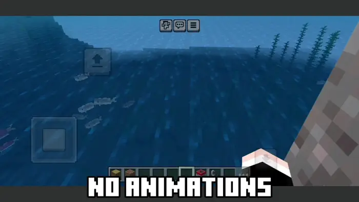 Underwater view with animations disabled